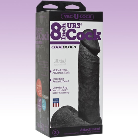 Фаллос-насадка Vac-U-Lock 8" UR3 Cock, Doc Johnson