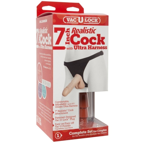 Страпон Doc Johnson - Realistic Ultra Harness 7"