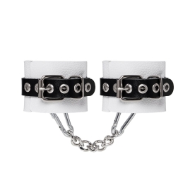 Бело-черные наручники Pecado