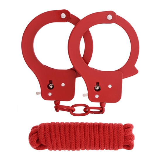 Набор для фиксации BondX Metal Cuffs &amp; Love Rope