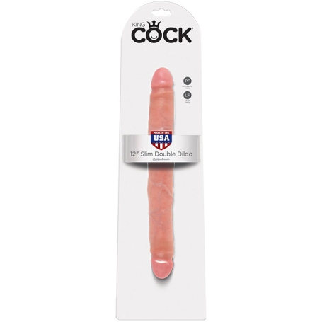 Фаллос King Cock 12" Slim Double