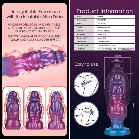 Надувной фаллос Rift Titan