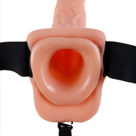 Страпон полый Pipedream 7" Vibrating Hollow Strap-On