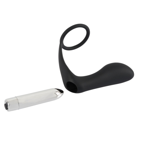 Пробка с кольцом Black Velvets Vibrating Ring &amp; Plug